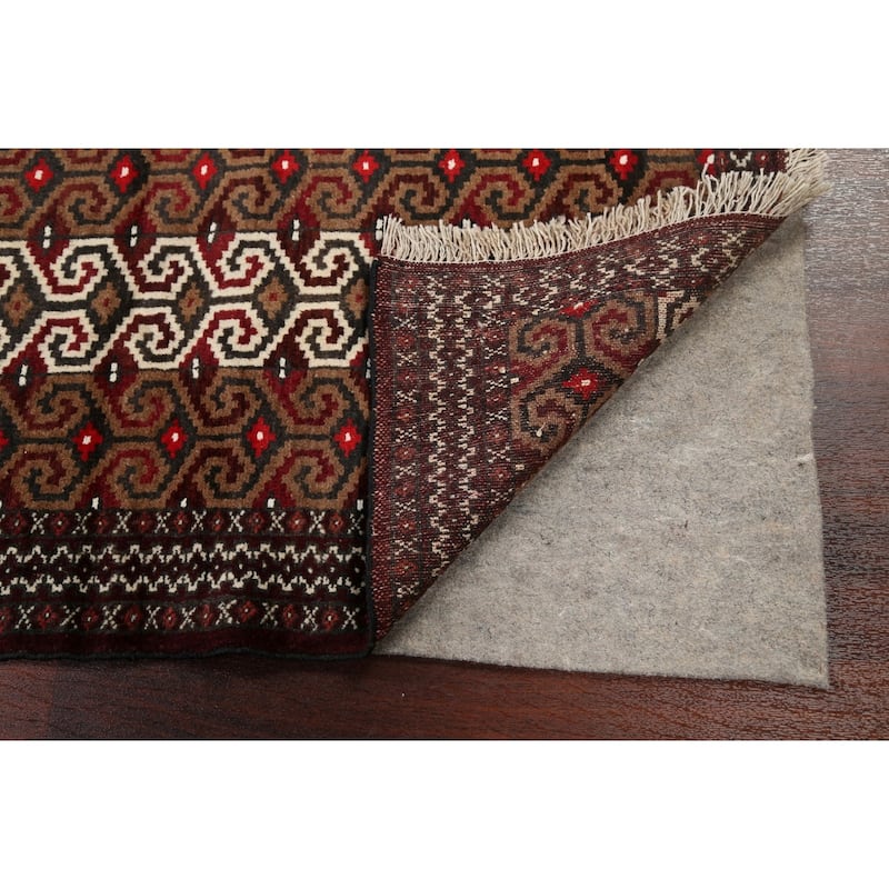 Geometric Persian Balouch Area Rug Handmade Traditional Wool Carpet - 2'6" x 3'9"