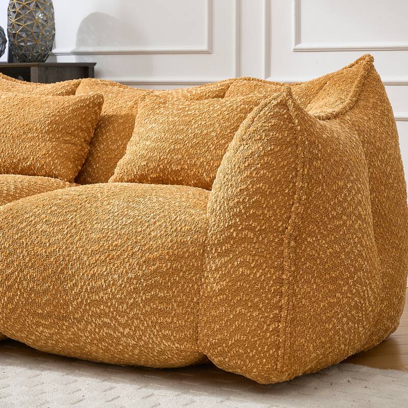 Beanbag Chair with High Resilience Foam Core. The Square Recliner Sofa Is Ideal for Family Members And Friends Engaged in Games
