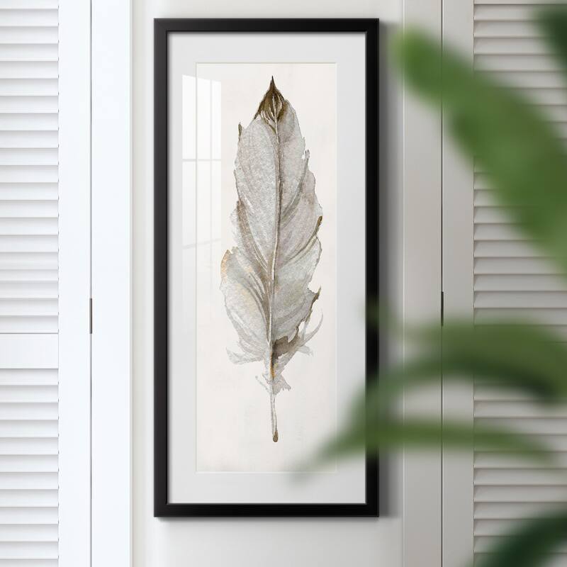 Neutral Feather II-Premium Gallery Framed Print
