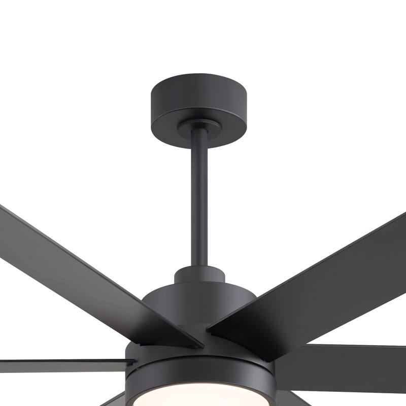 60" Reversible 10-Blade LED Ceiling Fan with Light and Remote