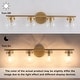 preview thumbnail 22 of 20, Cionar Mid-century Modern Gold Bathroom Vanity Light Globe Wall Sconce with Clear Glass Shades