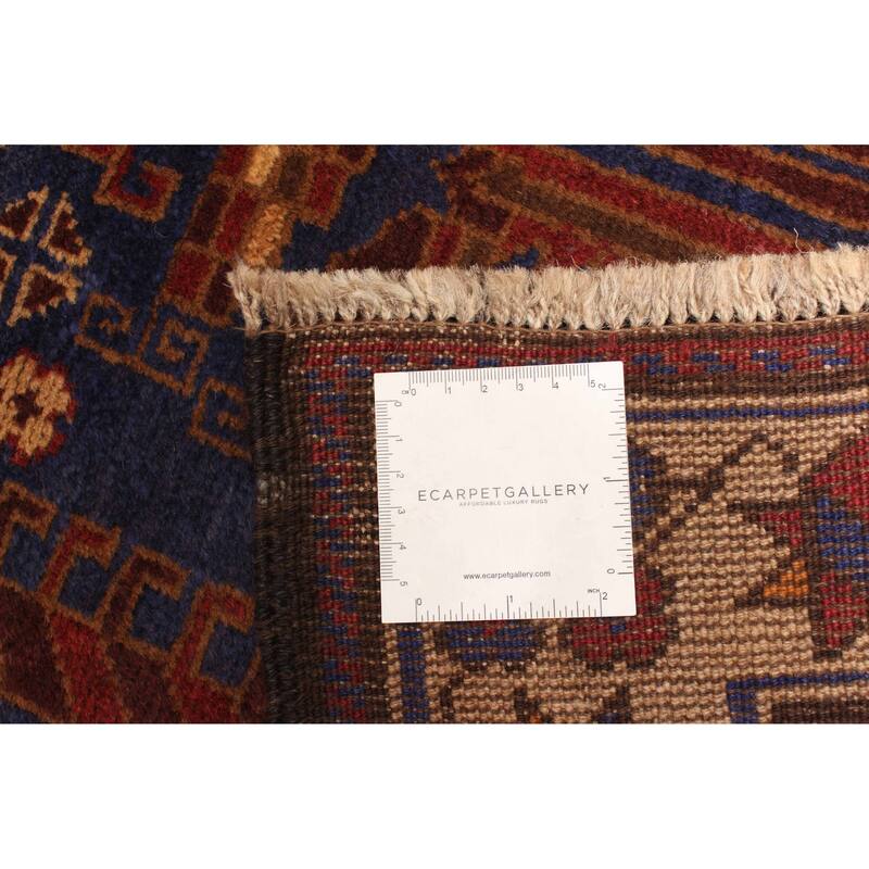 ECARPETGALLERY Hand-knotted Teimani Dark Navy Wool Rug - 3'1 x 4'6