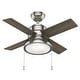 preview thumbnail 6 of 19, Hunter 36" Loki Ceiling Fan with LED Light - Bedrooms, Home Office, Laundry - Rustic, Farmhouse