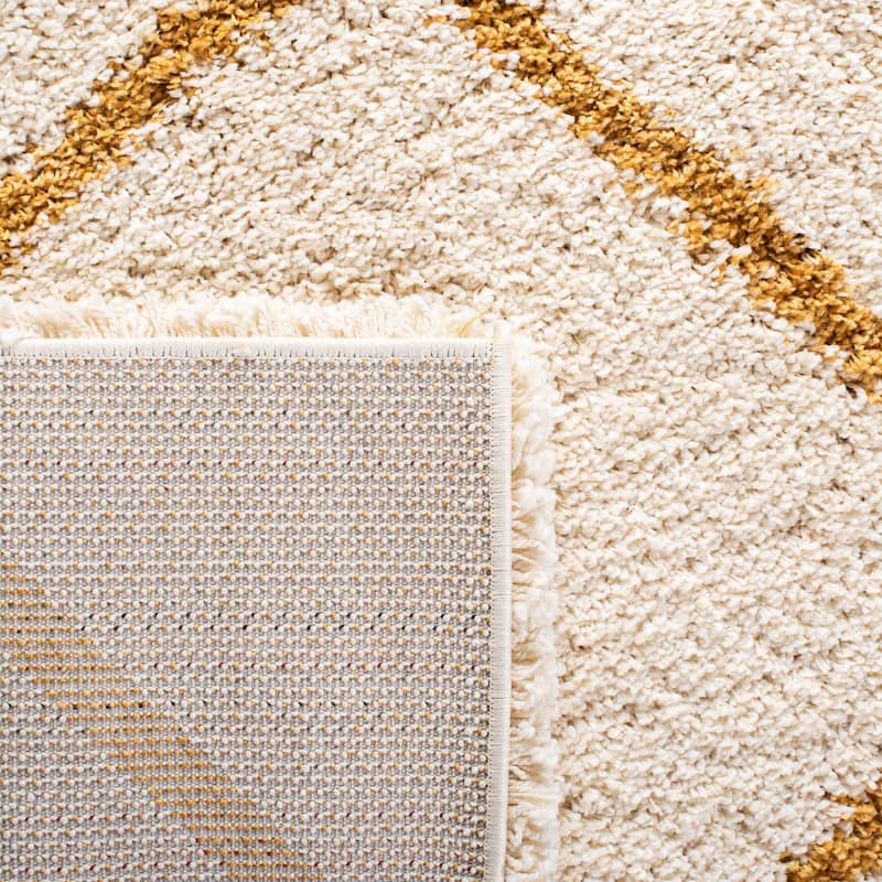 SAFAVIEH Hudson Shag Estella Diamond Trellis 2-inch Thick Rug
