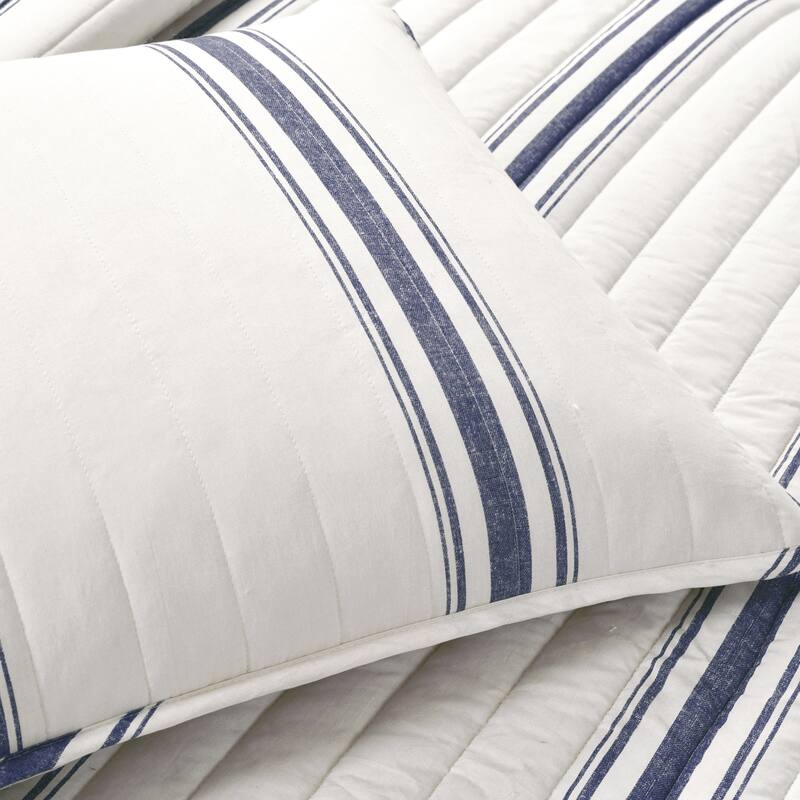 Lush Decor Farmhouse Stripe 3 Piece Quilt Set