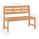 preview thumbnail 7 of 5, vidaXL Patio Bench 44.9" Solid Teak Wood