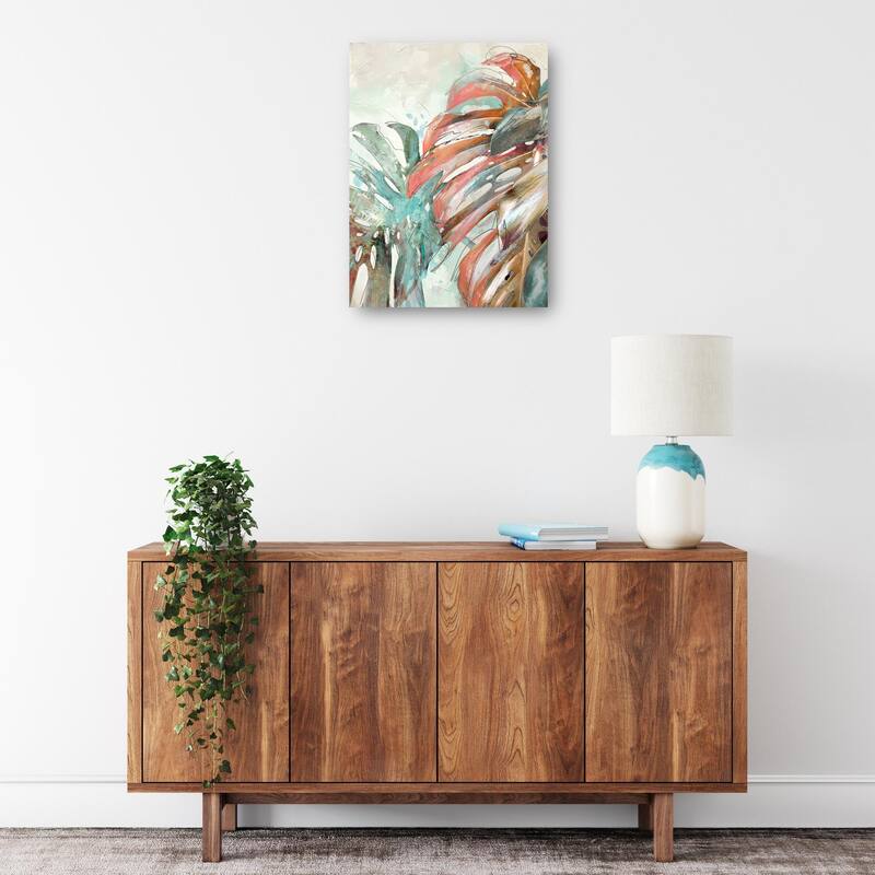 Line Art Leaves I By Studio Arts Canvas Art Print