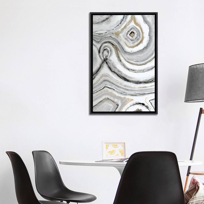 iCanvas "Shades Of Gray I" by Liz Jardine Framed