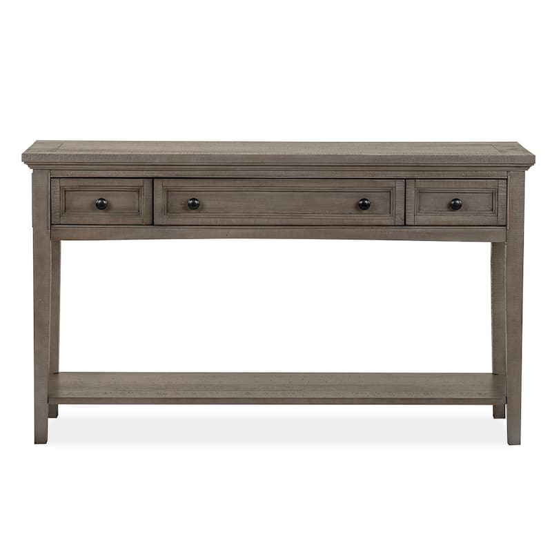 Magnussen Home Paxton Place Dovetail Grey Rectangular Sofa Table - 50''W x 16''D x 29''H