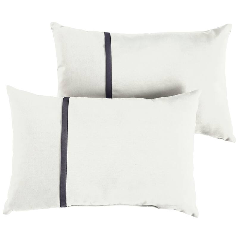 Sorra Home Sunbrella Outdoor Single Petite Flange Pillow Set of 2