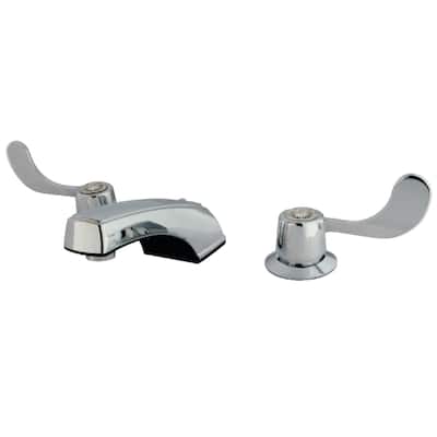 Kingston Brass Vista Widespread Bathroom Faucet with Grid Drain