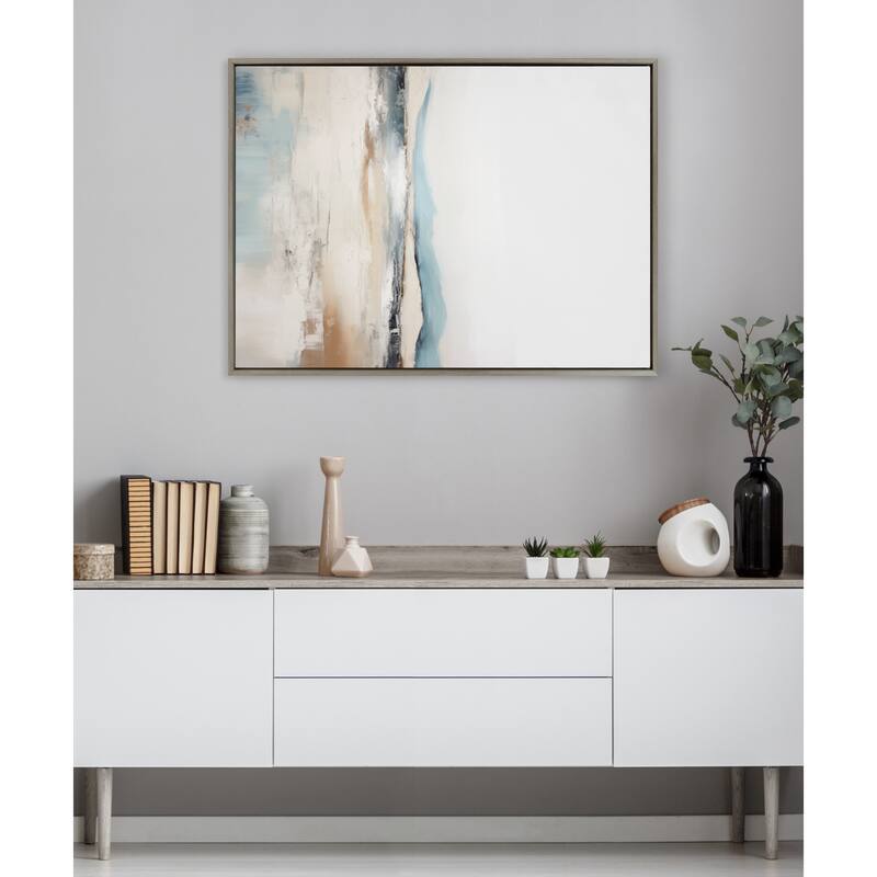 Kate and Laurel Sylvie Tranquil Landscape IV Framed Canvas by Amy Lighthall