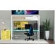 preview thumbnail 8 of 28, Twin Size Gaming Metal Loft Bed Frame with LED Light and Desk, 77.2"L x42.4"W x 72"H