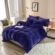 preview thumbnail 15 of 28, Shaggy Duvet Cover Purple - Twin