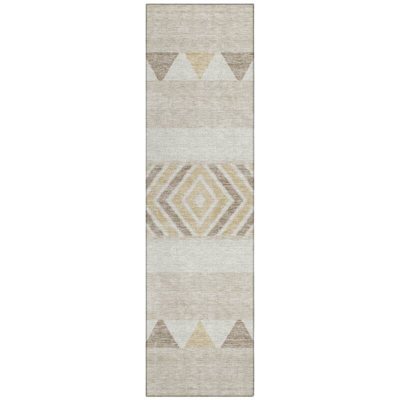 Machine Washable Indoor/ Outdoor Global Boho Chantille Rug
