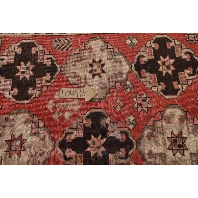 All-Over Geometric Bakhtiari Persian Antique Rug Handmade Wool Carpet - 4'6"x 8'9"