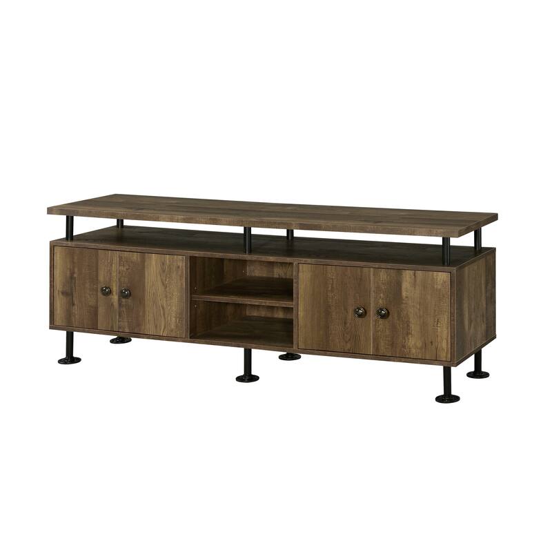60" TV Stand with Open Compartments & Door Storage for TVs Up to 60"