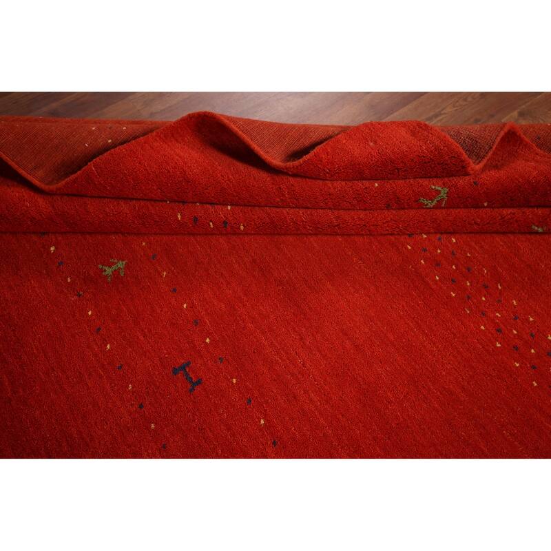 Little Animals Design Gabbeh Indian Rug Handmade Tribal Wool Carpet - 6'7"x 9'11"