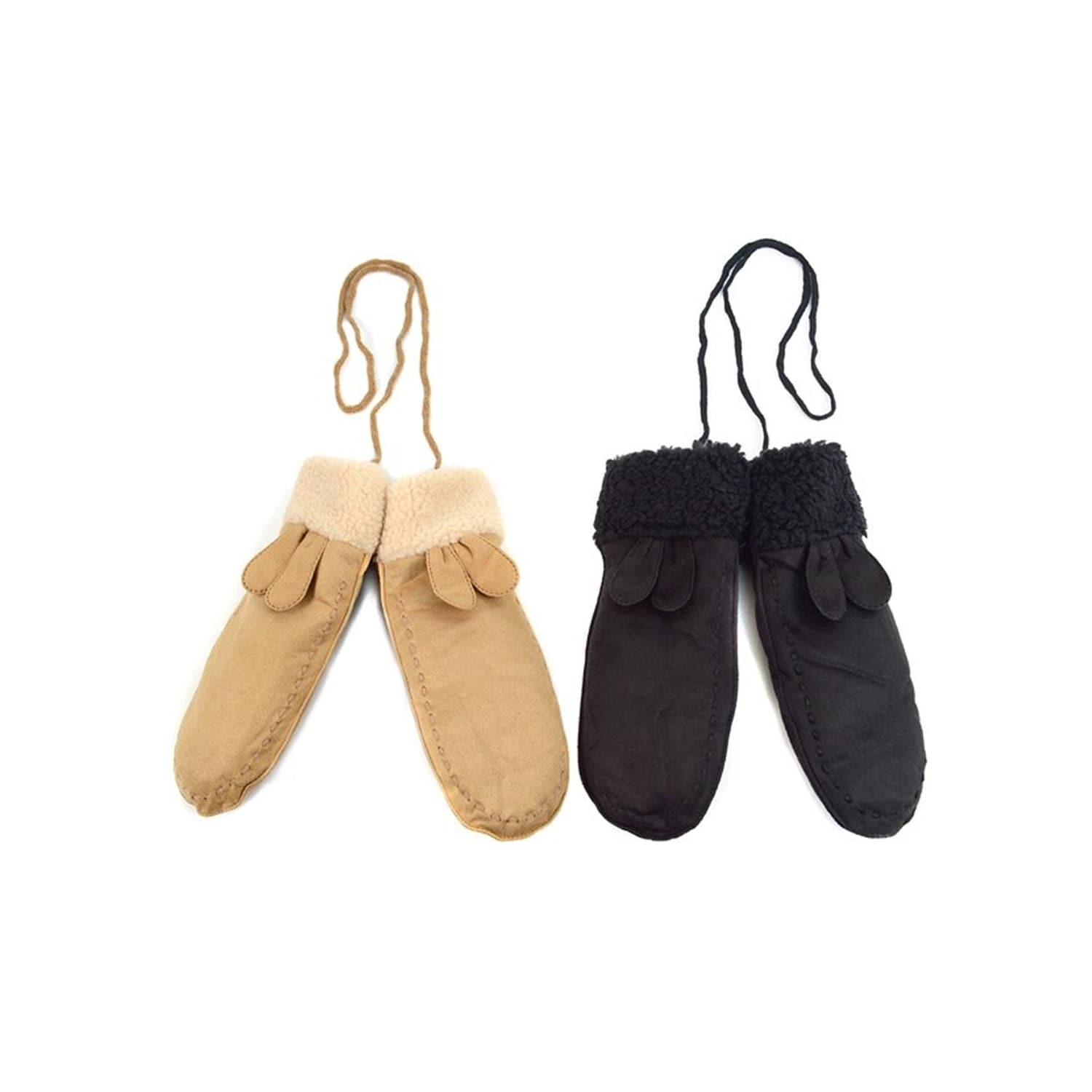 Shop Women S Warm Winter Mittens With Faux Fur Lining Overstock