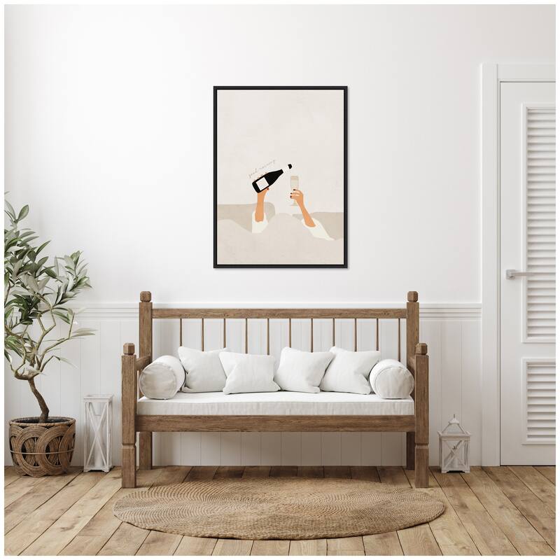 Kate and Laurel Sylvie Good Morning Art Print Framed Canvas by July Art Prints