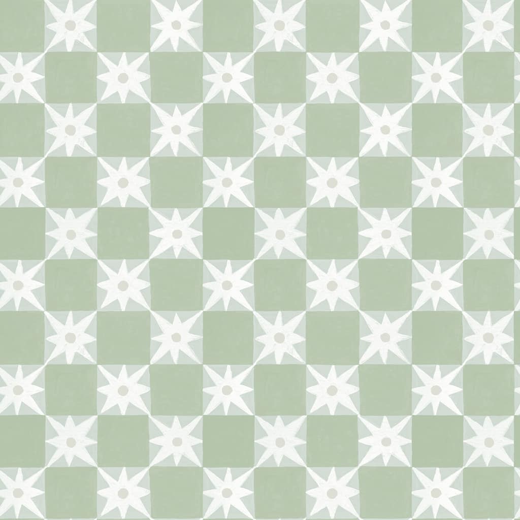 Stardust Green Checkerboard Peel and Stick Wallpaper