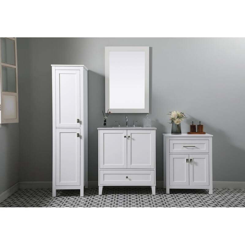 Indigo Home 24 Inch Bathroom Storage Freestanding Cabinet
