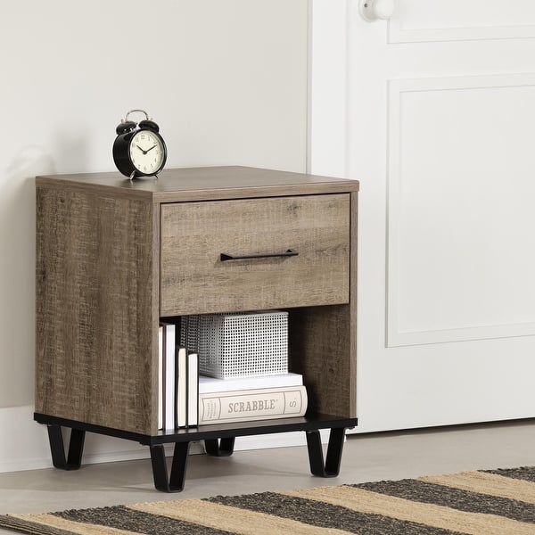 slide 2 of 19, South Shore Arlen 1-Drawer Nightstand