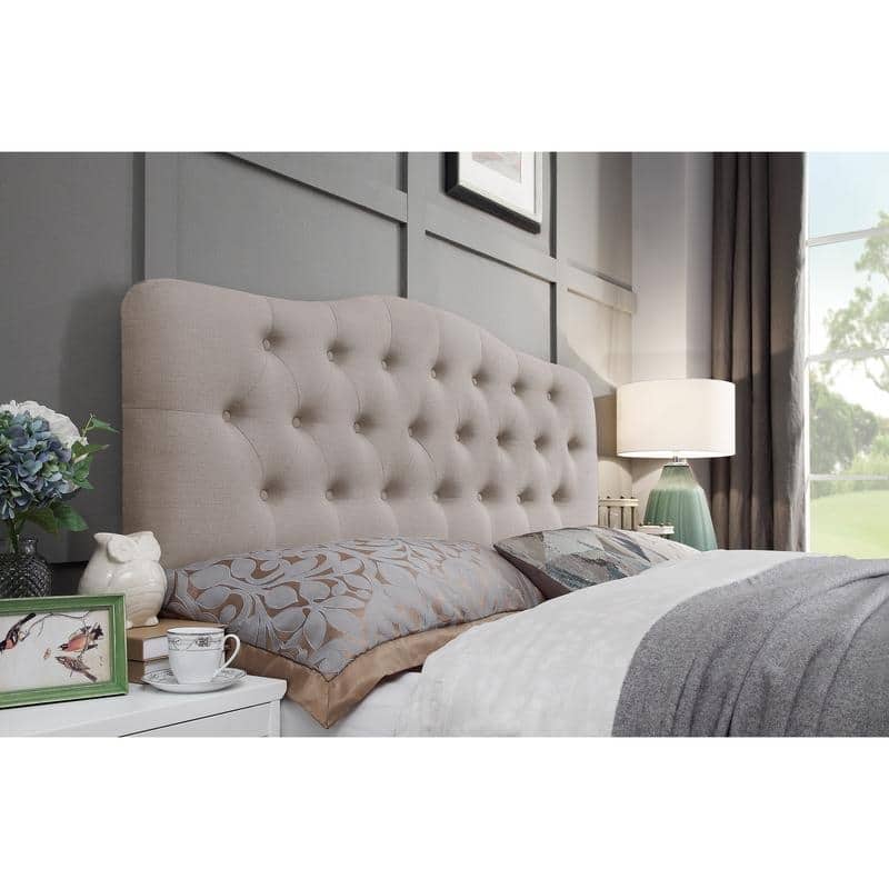 Harriman Tufted Upholstered Standard Camelback Headboard