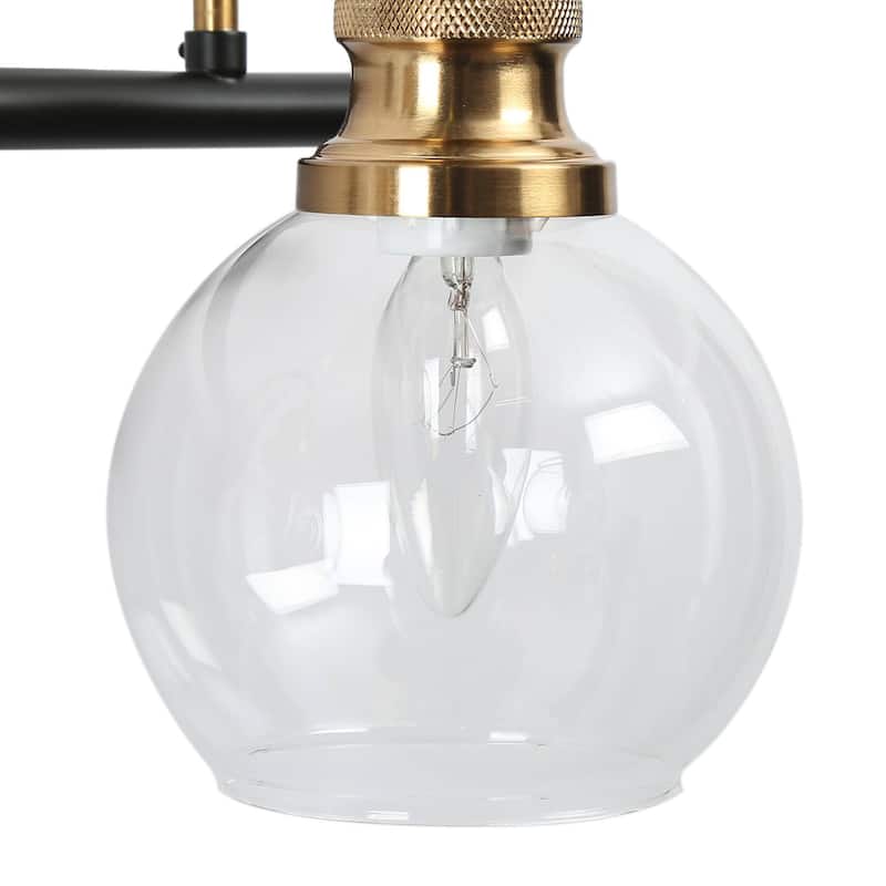 Modern Black Gold 2/3/4 Lights Bathroom Vanity Lights Globe Wall Sconce Lighting