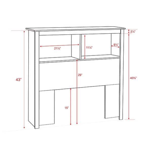 Monterey Twin Bookcase Headboard