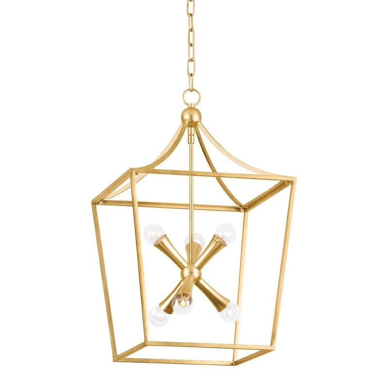 Mitzi Kendall 6 Light Lantern - Gold