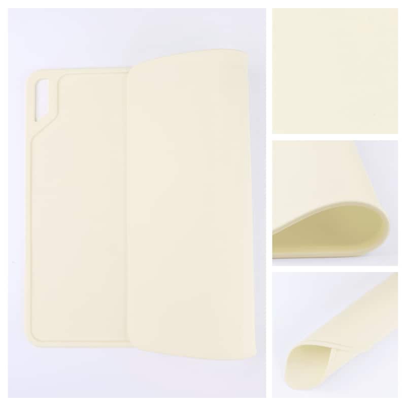 Placemat Set of 6 Silicone Placemats for Kitchen Dining Table Decor, Table Placemats Wipeable Table Mat - 15*12in - Beige