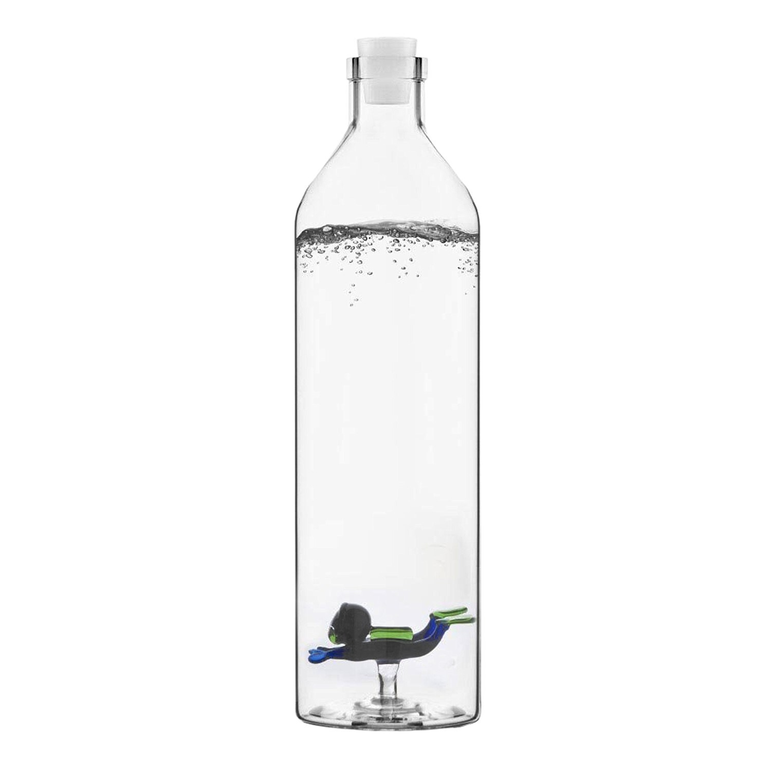 Shop Balvi Glass Scuba Diver Water Bottle Bpa Free Decorative