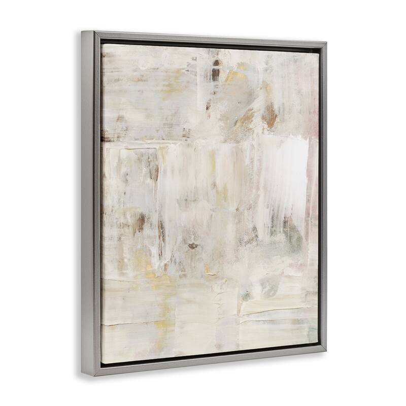 Stupell Natural Abstract Pattern Framed Floater Canvas Wall Art Design By Victoria Barnes