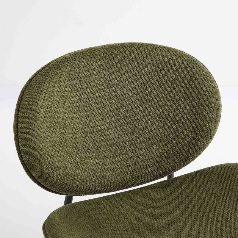 Mid-Century Modern Shell Chair Single Side Chair Tripod,Fabric Lounge Chair In Walnut Finish Comfortable Backrest