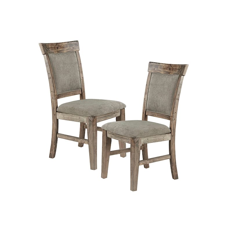 Distressed Wood Dining Chair Set of 2, Kitchen Side Chair