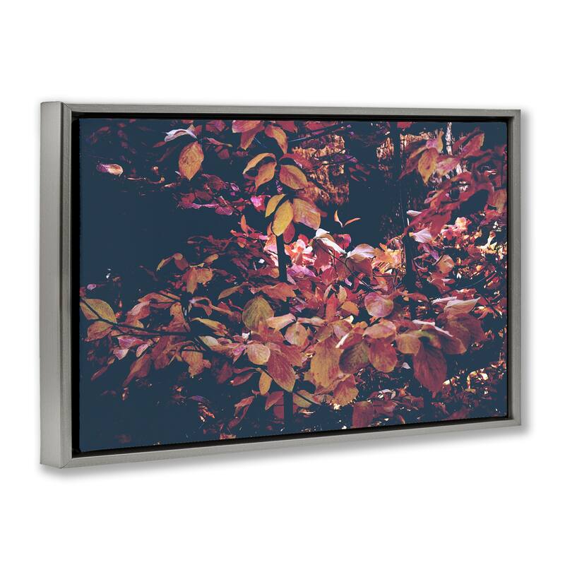 Stupell Dusky Forest Leaves Framed Floater Canvas Wall Art Design By Gemma Bardot