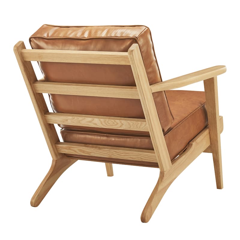 NPD Furniture Albert Solid Wood Frame Accent Chair