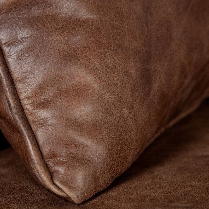 Cochrane I Brown Leather Wrapped Chair - 34.5L x 33.0W x 32.5H