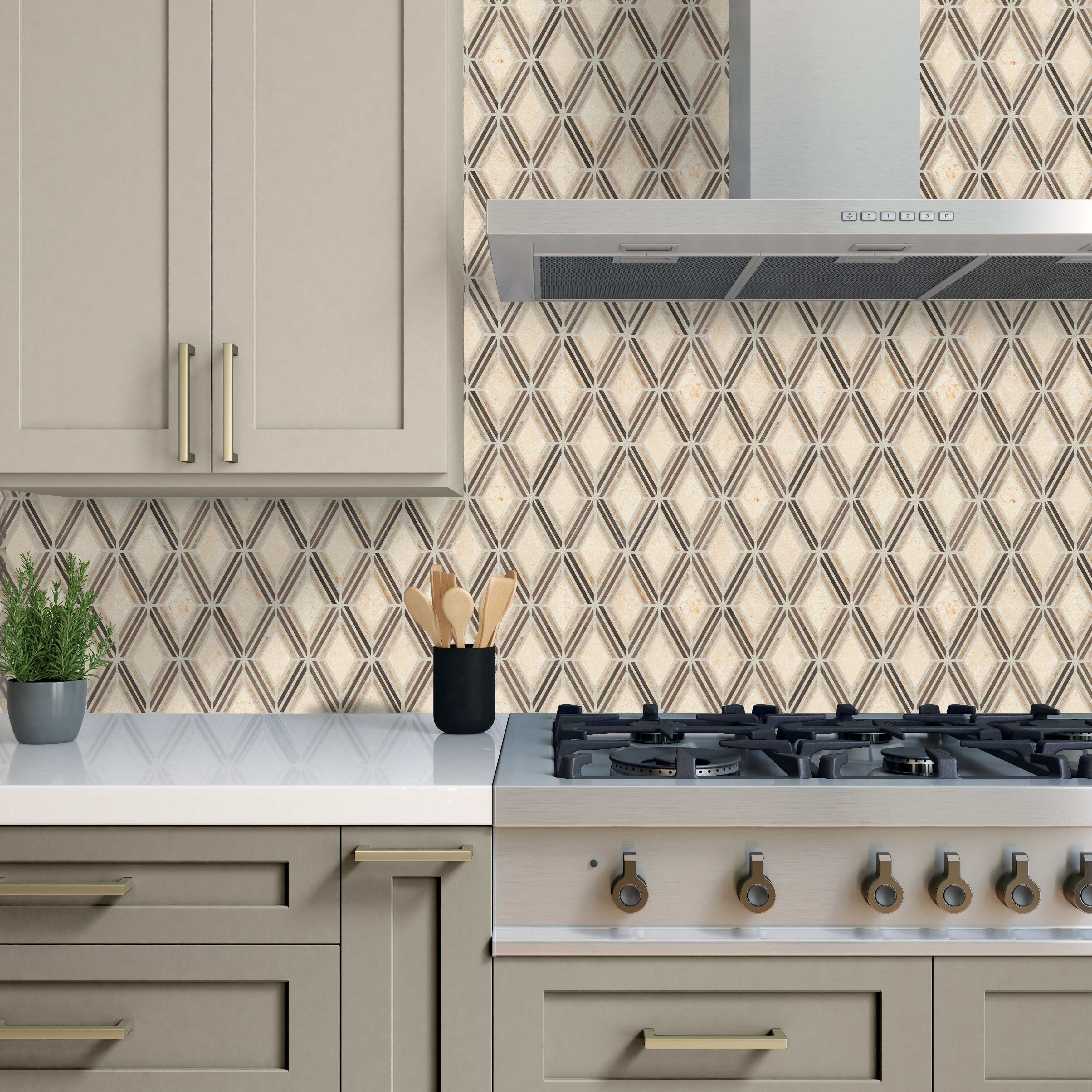 Daltile Decorative Accents 11 x 12 Argyle Mosaic Tile (10 PC Per Carton) (6.90 SQFT Per Carton)
