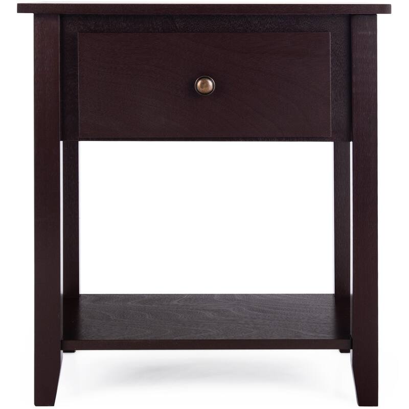 Costway End Table Nightstand Storage Display Furniture Drawer Shelf