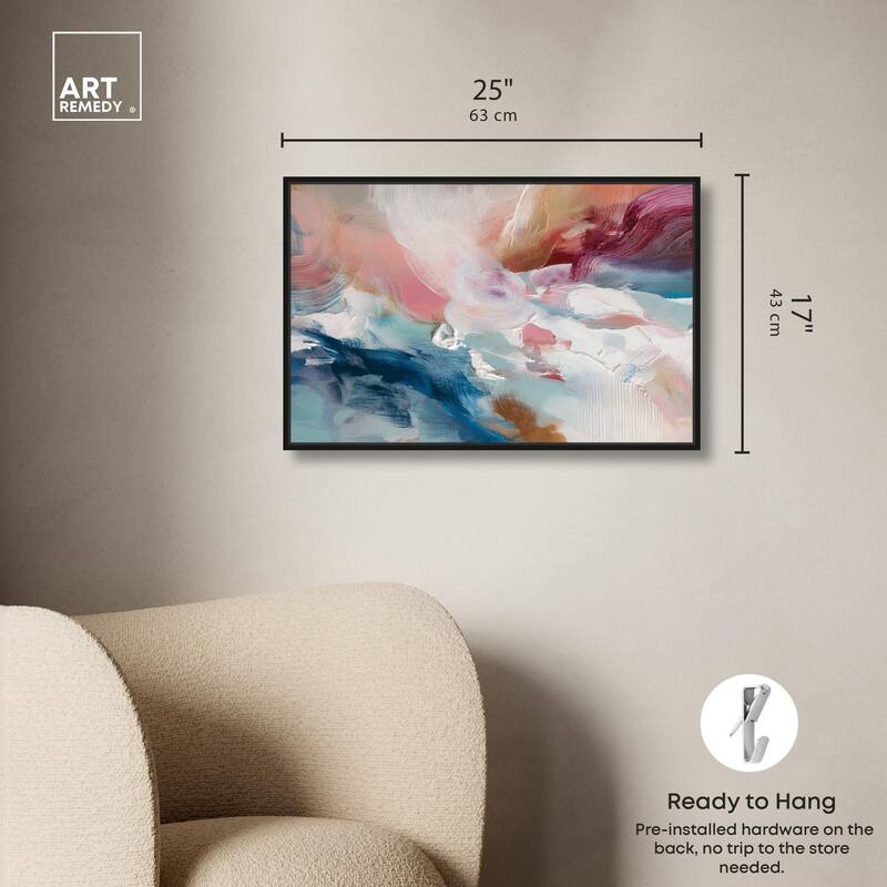 Rosy and Ocean Hues I Canvas by Art Remedy