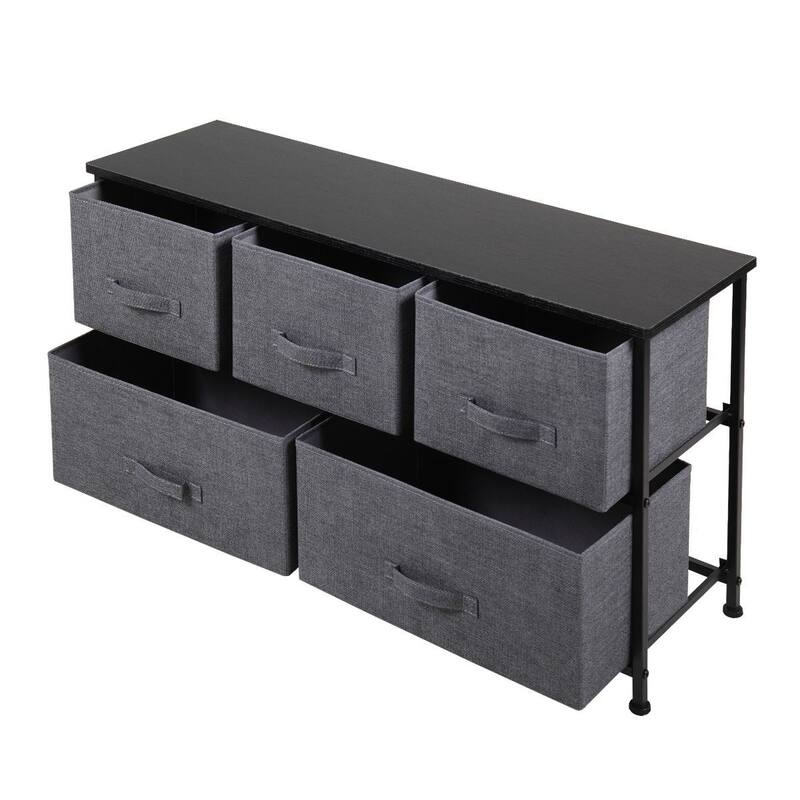 39.4 in. W x 21.5 in. H Pull-Out Non-Woven 5-Drawer Storage