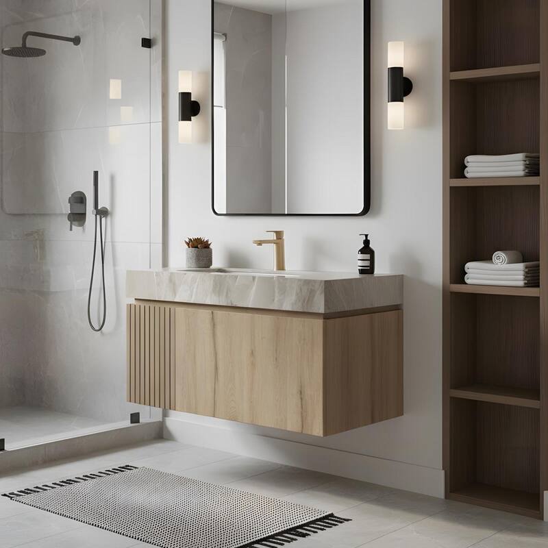 Floating Bathroom Vanity with 1 Pre-drilled Faucet Holes