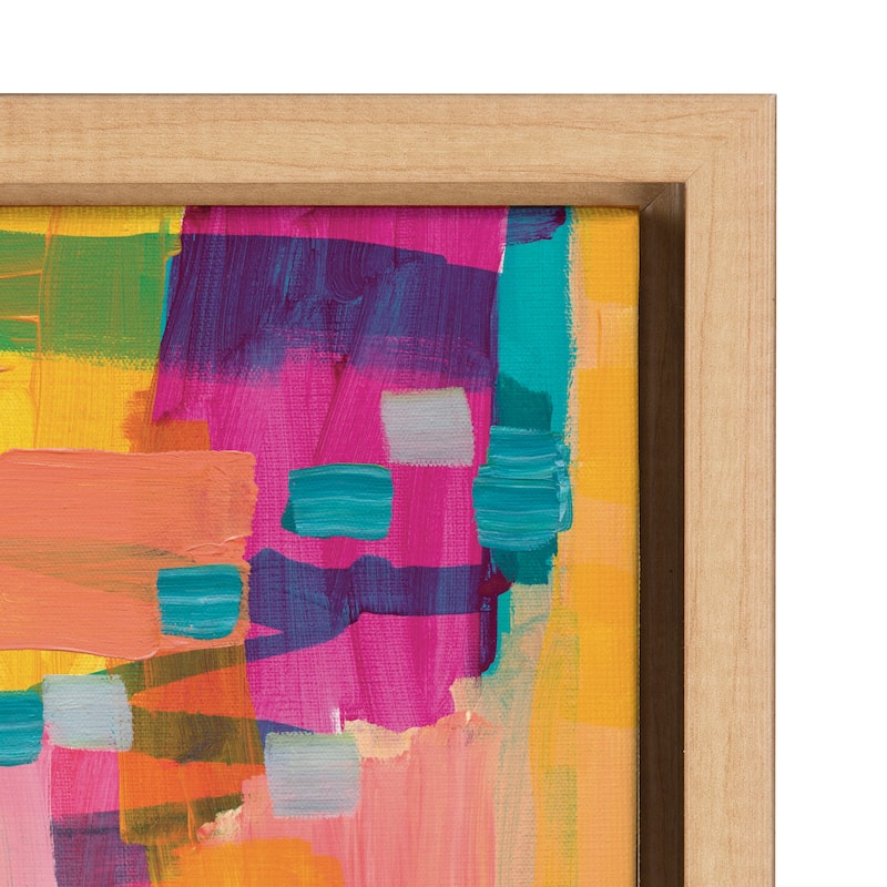 Kate and Laurel Sylvie I Feel Pretty Framed Canvas by Leah Nadeau