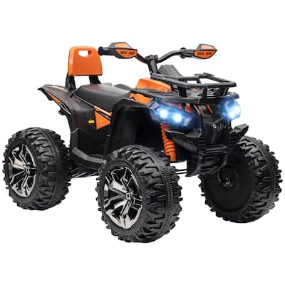 Rechargeable 12V Kids ATV with Realistic Driving, Music Player, and Wide Wheels