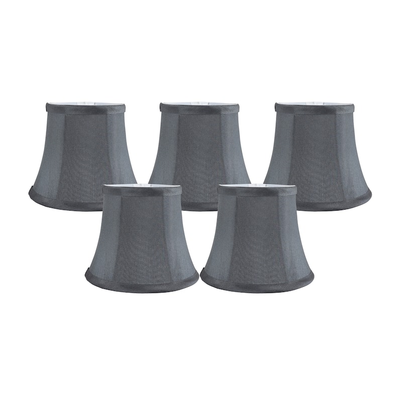 Meriville Faux Silk Clip On Chandelier Lamp Shades, 4-inch by 6-inch by 5-inch
