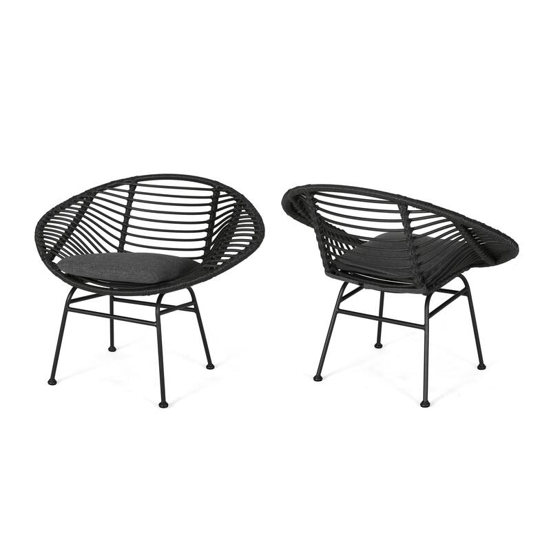2 Piece Classic Outdoor Patio Lounge Chair Set, High Comfort for Multiple Scenarios