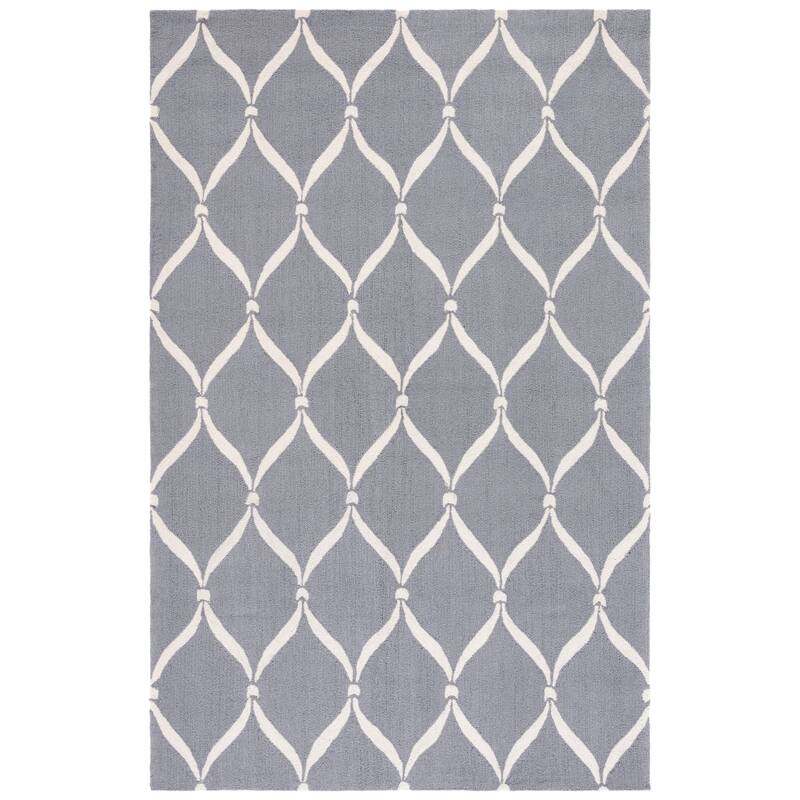 SAFAVIEH Handmade Four Seasons Shobha Floral Rug - 3'6" x 5'6" - Grey/Ivory