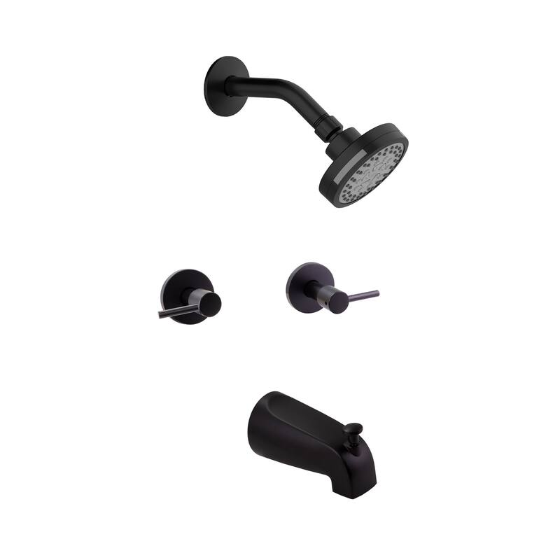 Design House 595736 Eastport II Shower Only Trim Package with 1.8 GPM - Matte Black